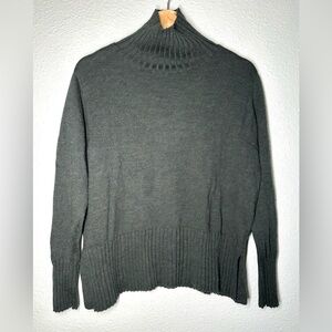 Eileen Fisher Merino Jersey Turtleneck Sweater Women’s Olive Green Size PP